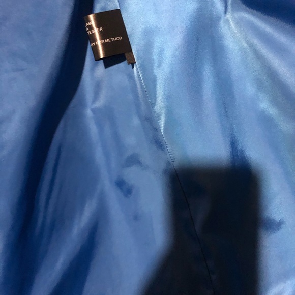 ON HOLD!  For one week. Blue magnolia lamb jacket new - Picture 5 of 6